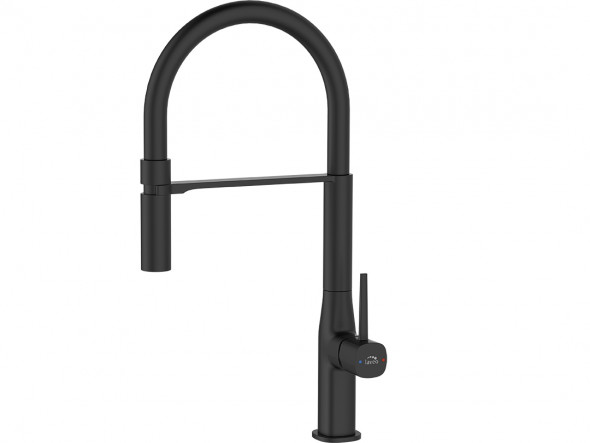 Bateria zlewozmywakowa stojąca z wylewką U Laveo Pola czarny BAP_B78D