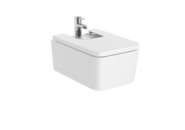 Bidet podwieszany Roca Inspira Square 37×56 cm biały mat A357535620