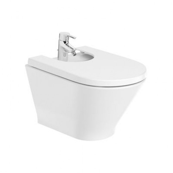 Bidet podwieszany (ukryte mocowania) Roca Gap Round 35,5x54 cm biały A3570N6000