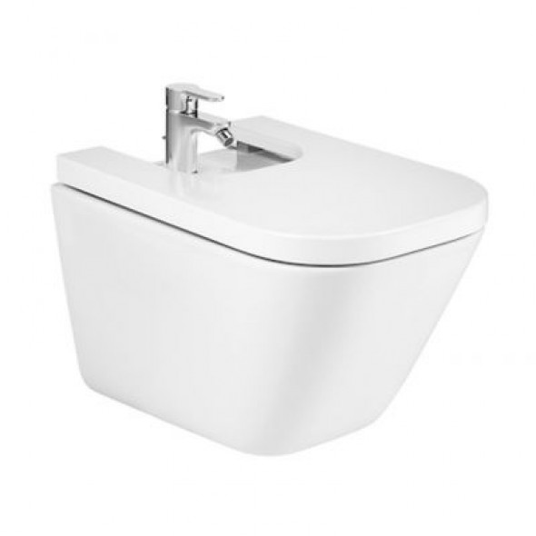 Bidet podwieszany z ukrytymi mocowaniami Roca Gap 35x54 cm A357476000