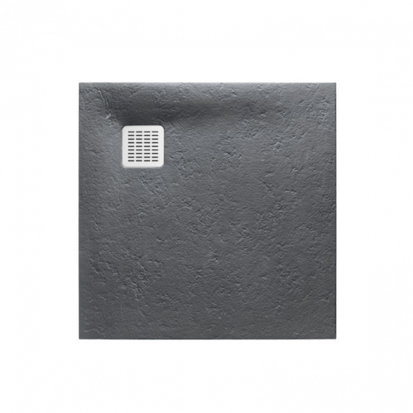 Brodzik kompozytowy kwadratowy Roca Terran STONEX® 1000x1000 mm szary łupek AP1033E83E801200