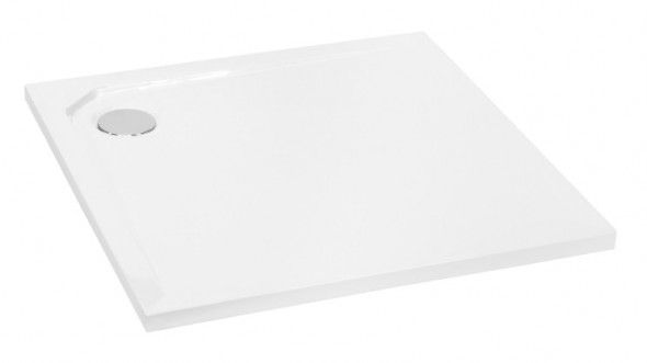 Brodzik kwadratowy Besco Acro  Ultraslim 80 biały  80x80x2 BMAC-80