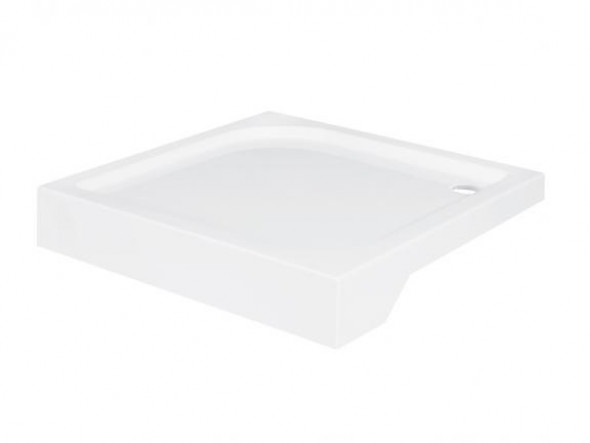 Brodzik kwadratowy Besco Oskar 70 biały 70x70x4 BAO-70-PK