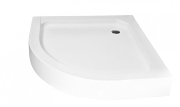 Brodzik półokrągły Besco Alex 90 biały 90x90x4 BAA-90