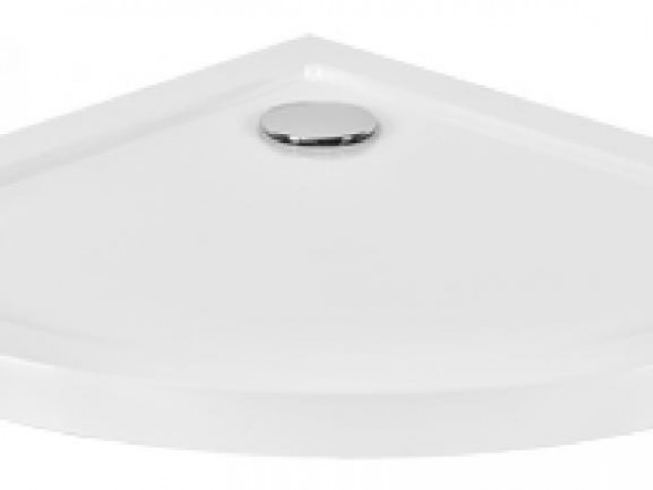 Brodzik półokrągły Besco Aron Slimline 80 biały 80x80x3 BAA-80-NR