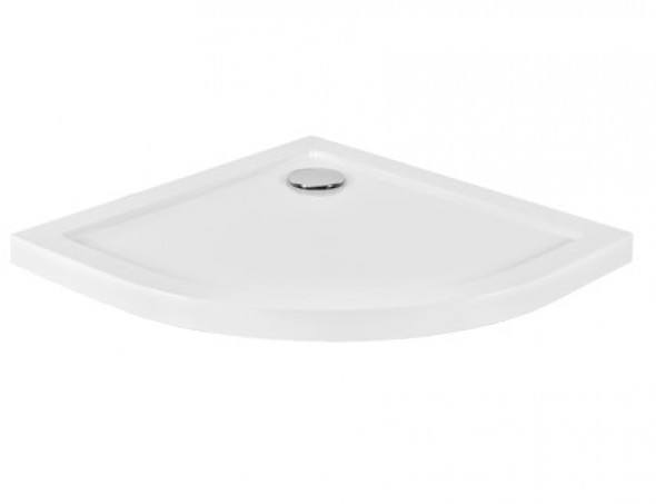 Brodzik półokrągły Besco Aron Slimline 90 biały 90x90x3 BAA-90-NR