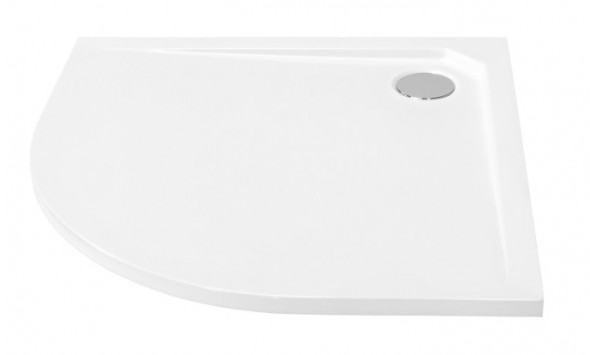 Brodzik półokrągły Besco Asco Ultraslim 90 biały 90x90x2 BMAS-90