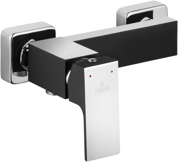 Deante Savory Bateria natryskowa bez kompletu natryskowego - chrom/czarny BCX_B400 ^