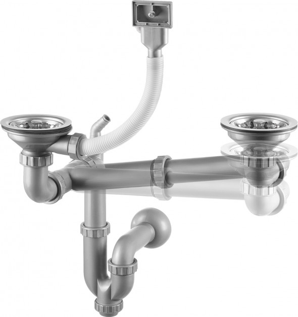 Deante  Syfon do zlewozmywaków stalowych 1,5 i 2-komorowych ZXY9956 @