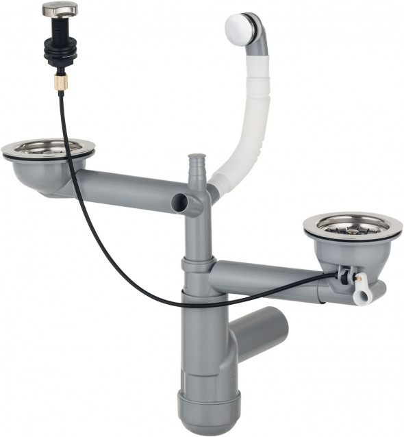 Deante  Syfon Space Saver Lux do zlewozmywaków granitowych 1,5 i 2-komorowych ZXY9918