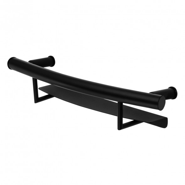 Deante Vital Uchwyt czarny przyścienny z półką NIV_B41L