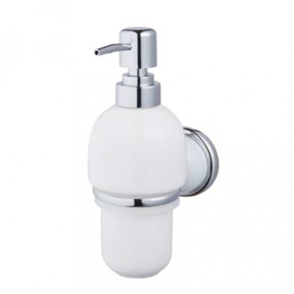Dozownik do mydła Bisk Grenada BF chrom/biały 06898
