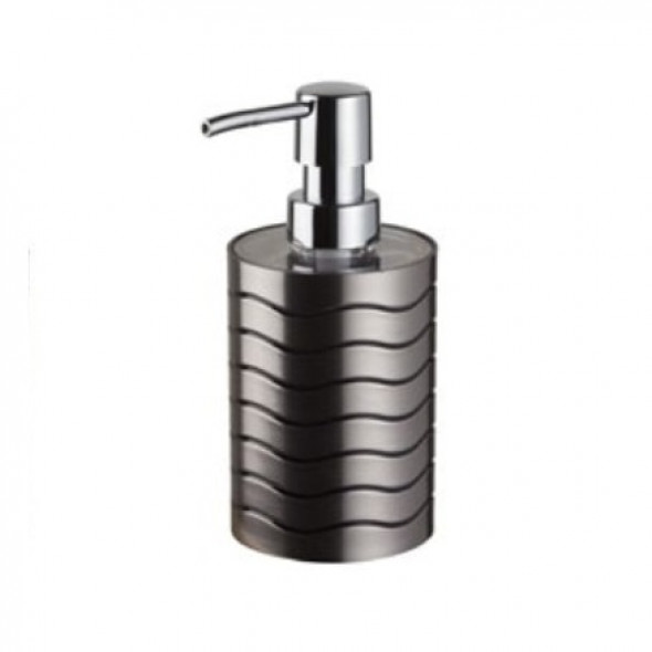 Dozownik do mydła Bisk Lines srebrny 06323