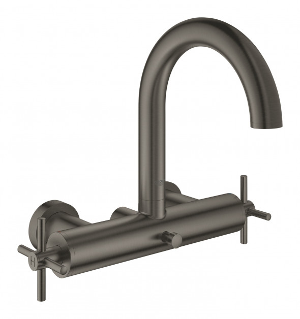 GROHE Atrio - 2-uchwytowa bateria wannowa brushed hard graphite 25010AL3