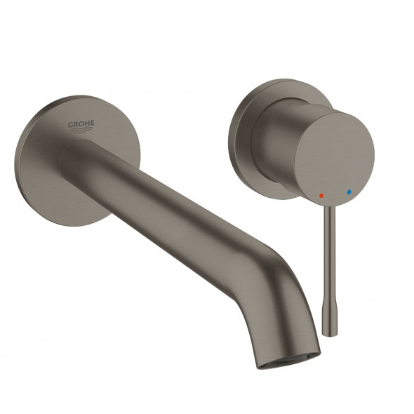 GROHE Essence - 2-otworowa bateria umywalkowa do ściennego montażu podtynkowego L 230 mm  brushed hard graphite  19967AL1 .