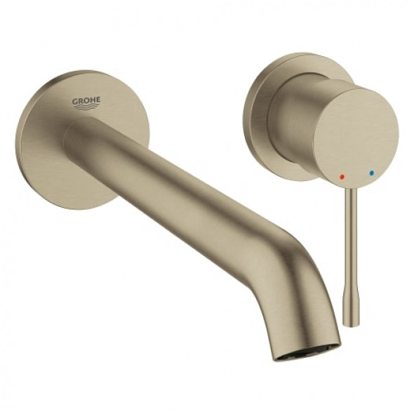 GROHE Essence - 2-otworowa bateria umywalkowa do ściennego montażu podtynkowego L brushed nickel 19967EN1