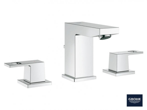 GROHE Eurocube - 3-otworowa bateria umywalkowa Chrom 20351000