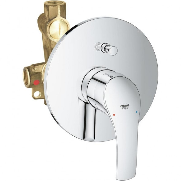 GROHE Eurosmart - jednouchwytowa bateria wannowa do ściennego montażu podtynkowego Chrom 33305002