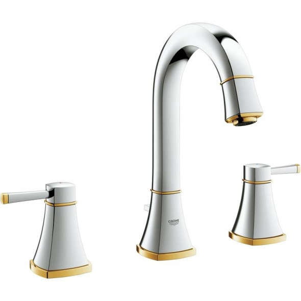 GROHE Grandera - 3-otworowa bateria umywalkowa Chrom/Złoty 20389IG0