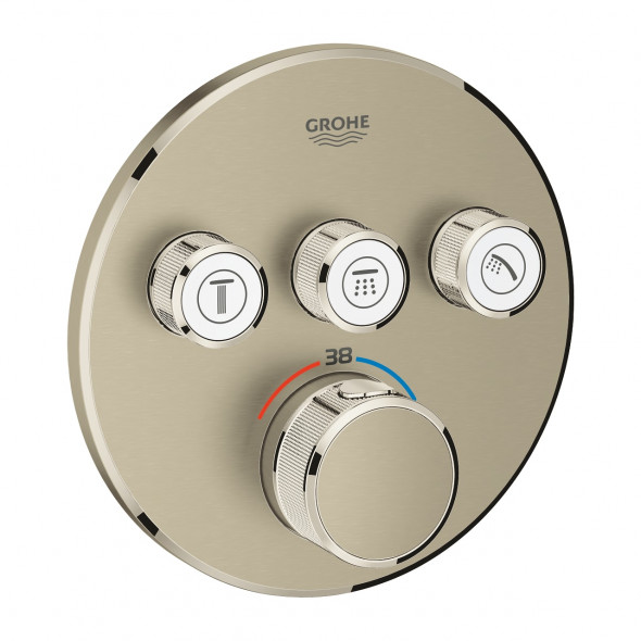 GROHE Grohtherm SmartControl - podtynkowa bateria termostatyczna do obsługi trzech wyjść wody brushed nickel 29121EN0