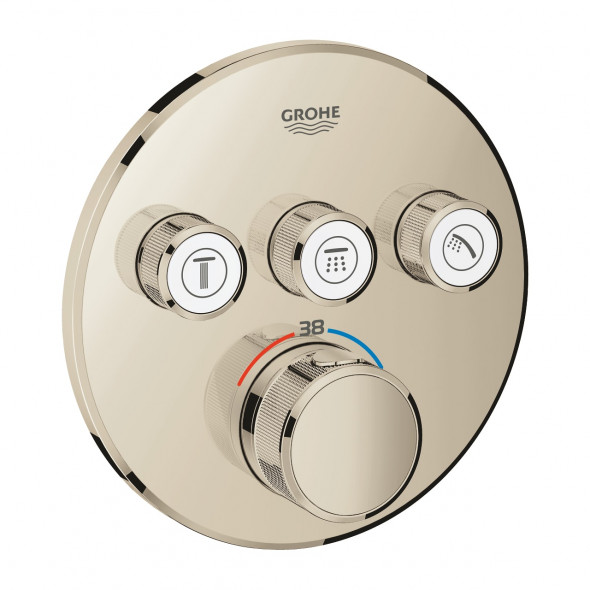 GROHE Grohtherm SmartControl - podtynkowa bateria termostatyczna do obsługi trzech wyjść wody polished nickel 29121BE0