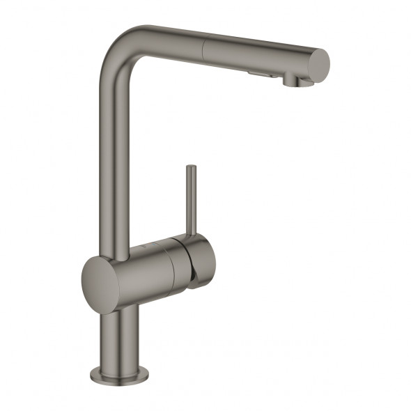 GROHE Minta - jednouchwytowa bateria zlewozmywakowa brushed hard graphite 30274AL0