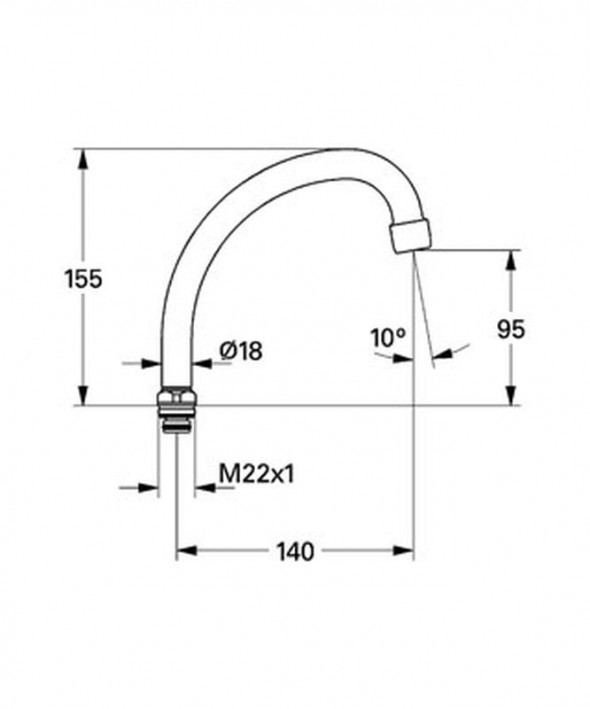 GROHE - wylewka rurowa 13072000