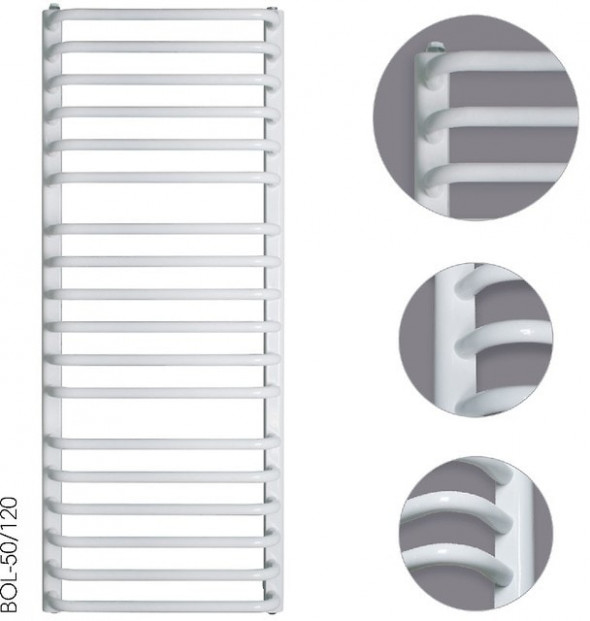 Grzejnik łazienkowy Instal-Projekt Bolero BOL-50/120 biały