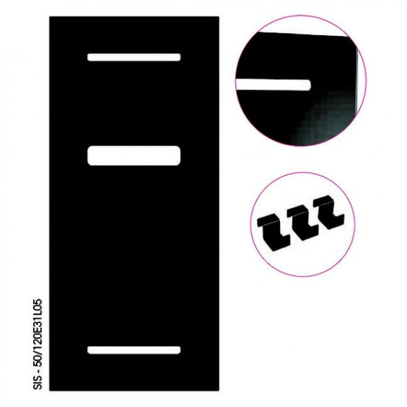 Grzejnik łazienkowy Instal-Projekt Sisi SIS-60/160E31L05 szyba czarna