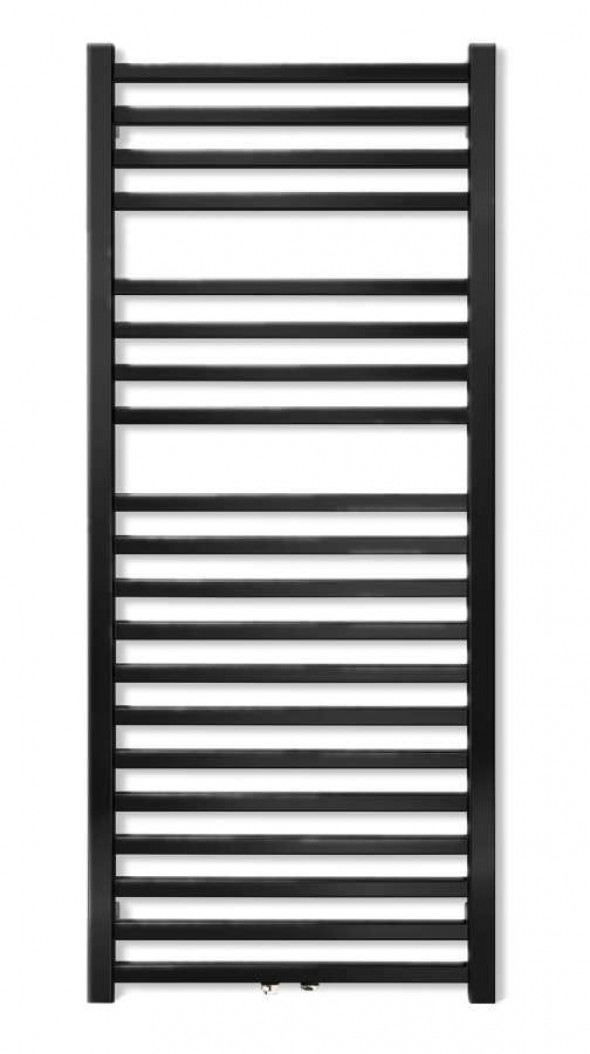Grzejnik łazienkowy Zehnder Vision 117,6x50 cm black matt QV-120-050-05/0557
