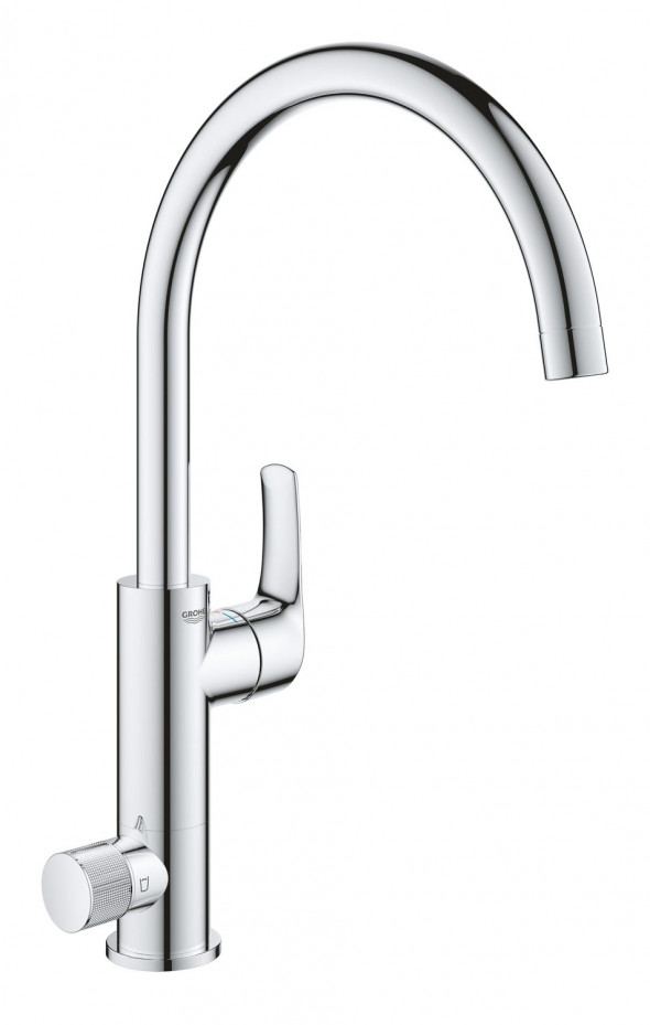 Jednouchwytowa bateria kuchenna z funkcją filtrowania wody Grohe Blue Pure Eurosmart chrom 31722000