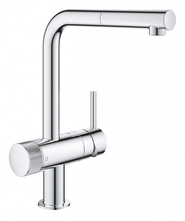 Jednouchwytowa bateria kuchenna z funkcją filtrowania wody Grohe Blue Pure Minta chrom 31721000