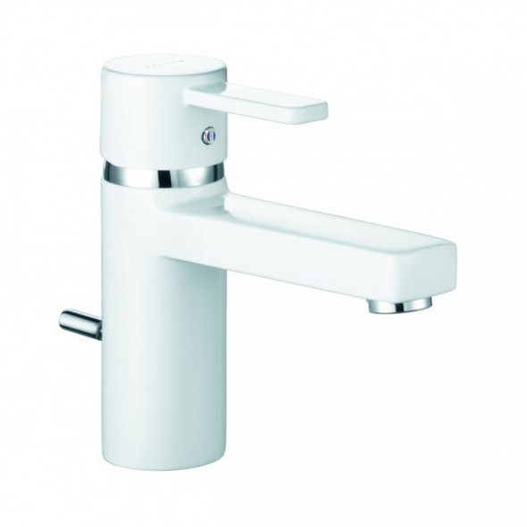 Jednouchwytowa bateria umywalkowa XL biały/chrom Kludi Zenta 382609175