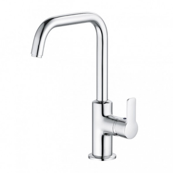 Jednouchwytowa bateria umywalkowa, z zestawem odpływowym, sterowanie boczne Kludi Pure&amp;Easy Chrom 370230565