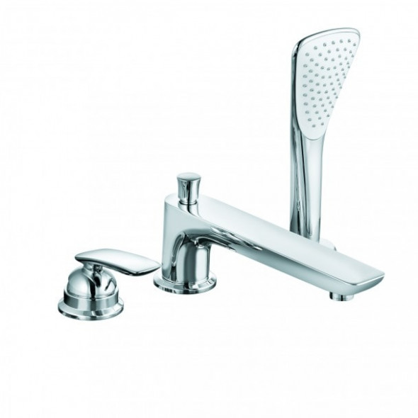 Jednouchwytowa bateria wannowo-natryskowa Kludi Balance trójotworowa dł. wyl. 220 mm Chrom 524470575