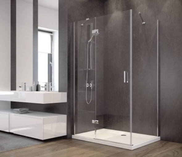 Kabina prostokątna przejrzyste szkło lewa Besco Viva 100x80x195 cm VPL-100-195C