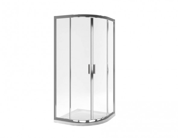Kabina prysznicowa półokrągła 190x90 cm 2 – drzwiowa ze ścianką stałą Actima - Excellent 201 KAAC.1801.900/N