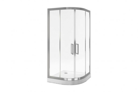 Kabina prysznicowa półokrągła 195x90 cm 2 – drzwiowa ze ścianką stałą Actima - Excellent 600 KAAC.1901.900.LP