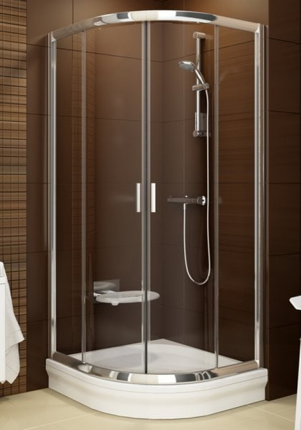 Kabina prysznicowa półokrągła czteroelementowa Ravak Blix BLCP4-80 satyna Grape 3B240U00ZG