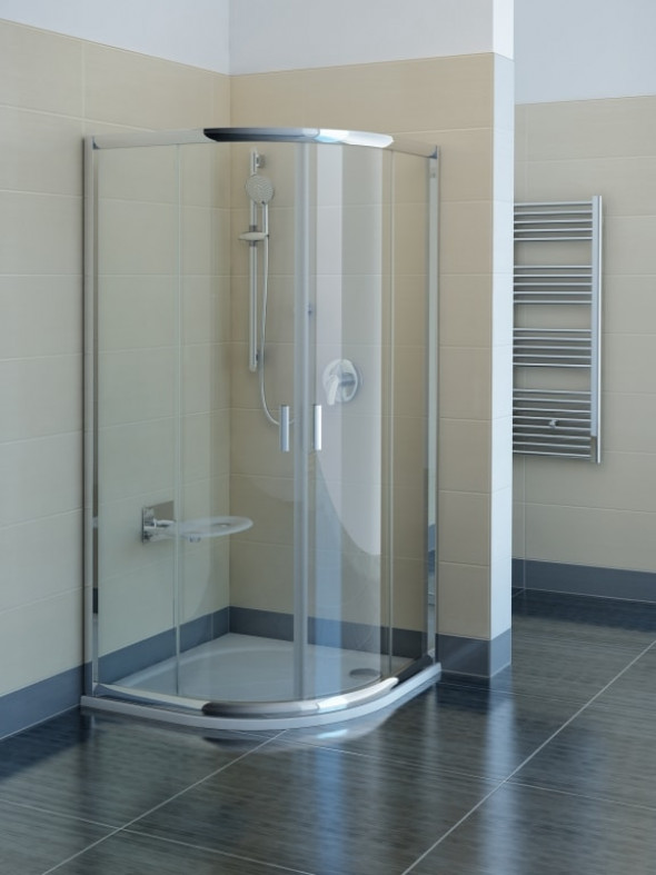 Kabina prysznicowa suwana 1/4 koła Ravak Blix BLCP4 80x80 3B240C00Z1