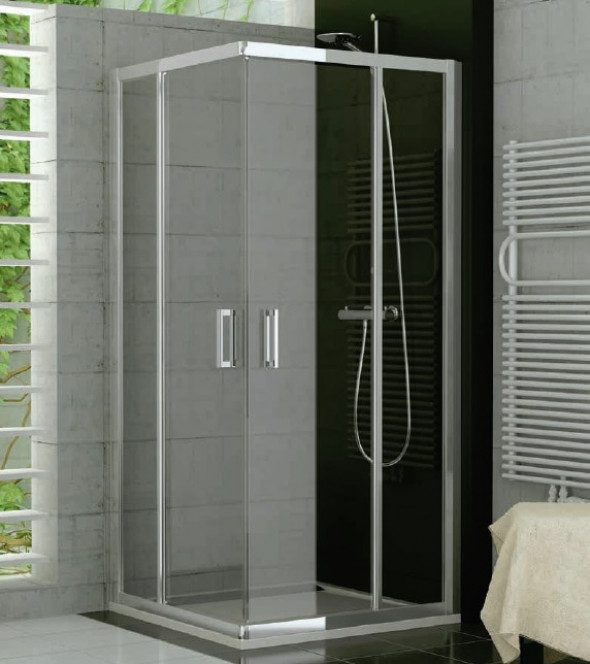 Kabina skrzydłowa SanSwiss Ronal Top-Line 80x80cm połysk TED2G08005007+TED2D08005007