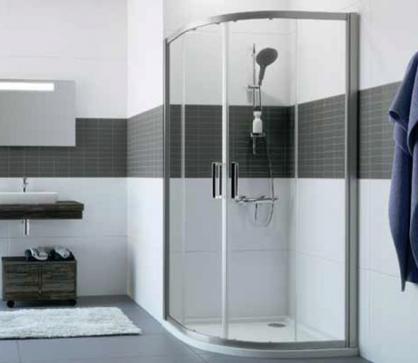 Kabina suwana 1/4 koła Huppe Classics 2 90x80cm C20615.087.322 Anti-plaque + Brodzik 1/4 koła Huppe Purano 90x80cm 202156055