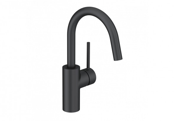 Kludi Bozz jednouchwytowa bateria umywalkowa, obrotowa wylewka, bez zest.odpł, czarny mat 380283976