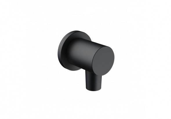 Kludi Nova Fonte Puristic przyłącze kątowe do węża natryskowego z zabezpieczeniem, czarny mat  2054339-15