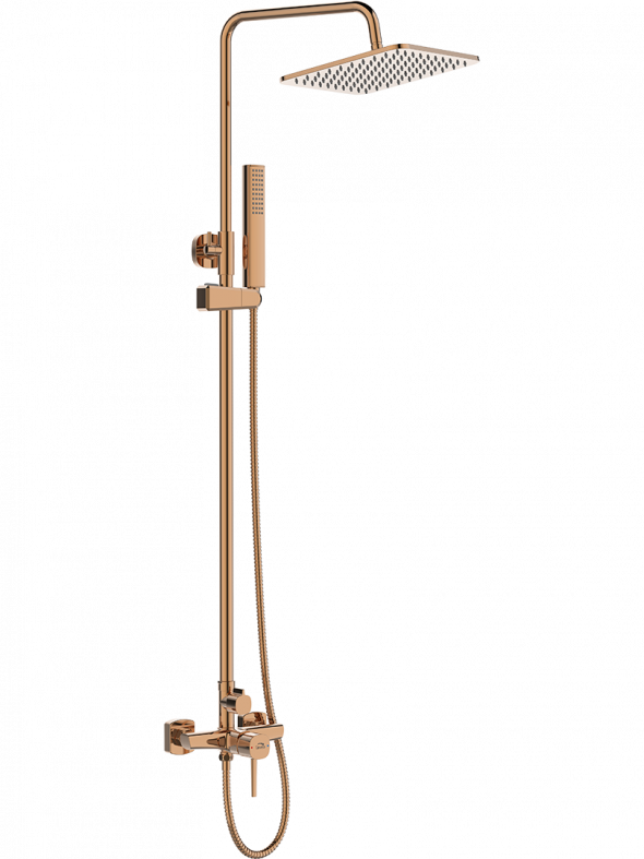 Kolumna natryskowa z baterią Laveo Pola różowe złoto PLA_80KX