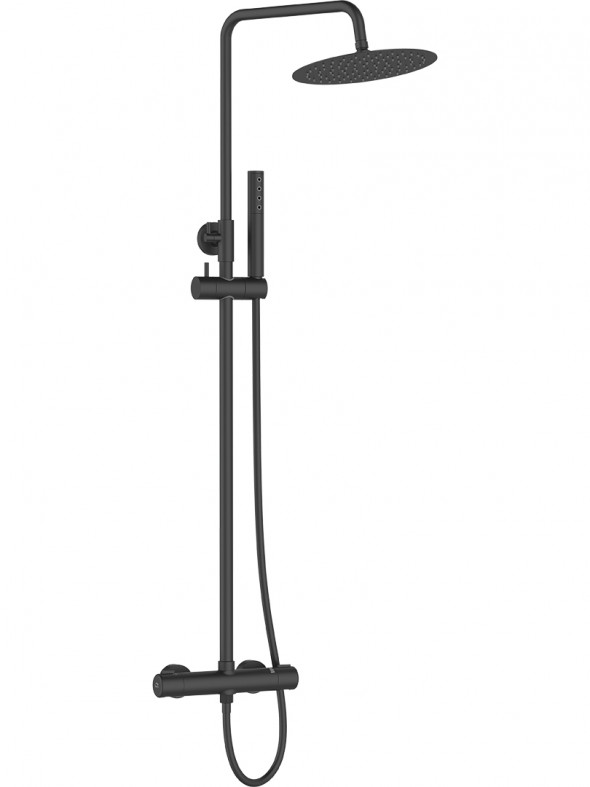 Kolumna natryskowa z baterią termostatyczną Laveo Pretto Czarny PLP_70TD