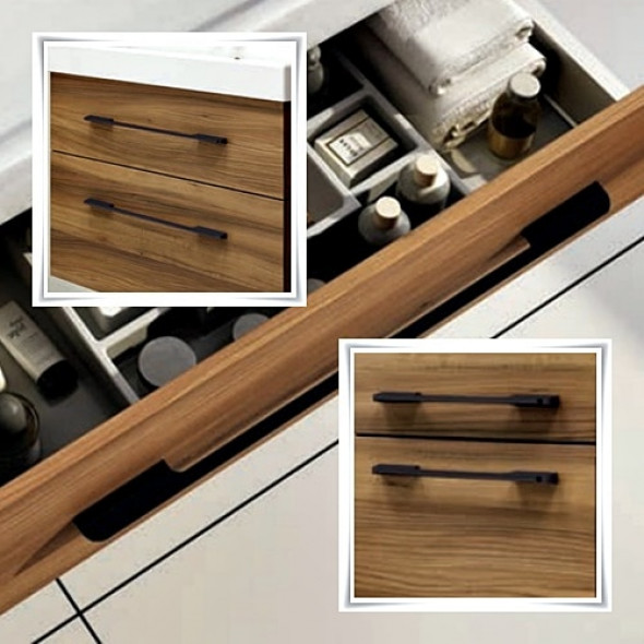 Komplet 2szt. Uchwyty Elita Barcelona Czarne 46,5cm 167175