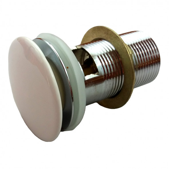 Korek Click-Clack do umywalki bez przelewu Aquahome biały ceramiczny TB1064A