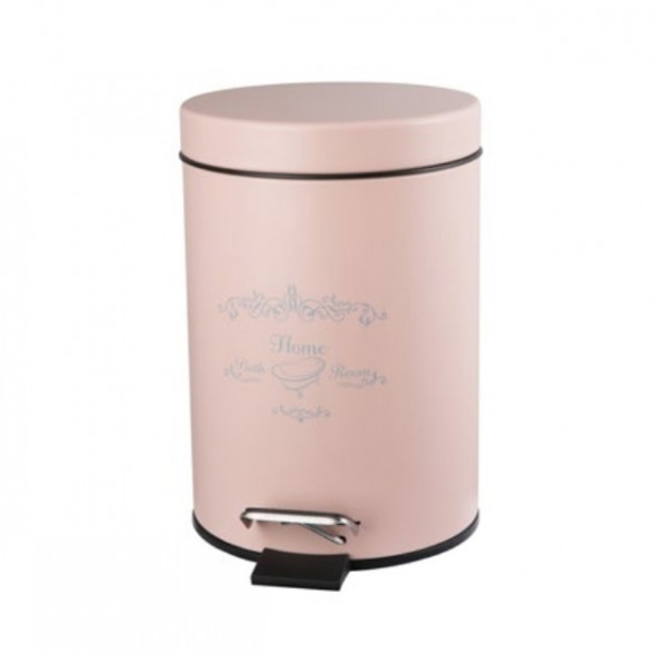 Kosz na pedał 3l Bisk Nicea róż pastel 06750