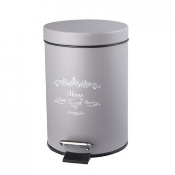 Kosz na pedał 3l Bisk Nicea szary 06751